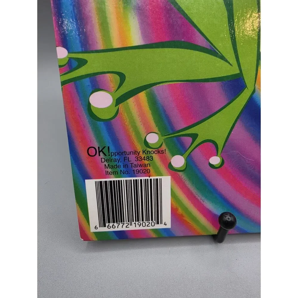 Vintage Neon Rainbow Swirl Frog Pocket Folder Yo Frog She Frog